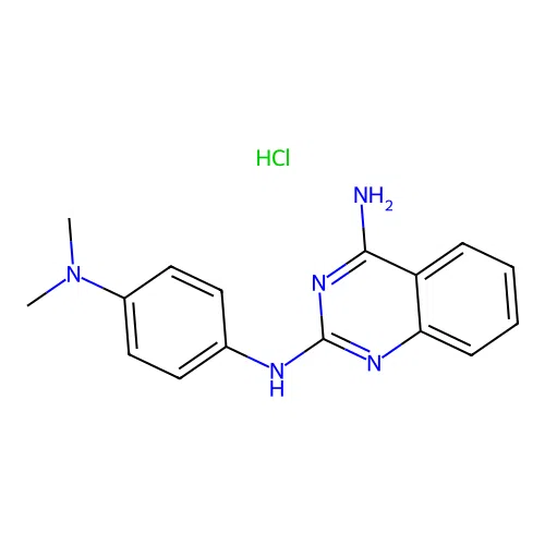 N2-(4-(dimethylamino)phenyl)quinazoline-2,4-diamine hydrochloride structure