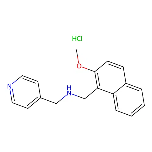 1-(2-methoxynaphthalen-1-yl)-N-(pyridin-4-ylmethyl)methanamine Hydrochloride structure