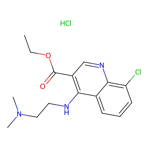 8-Chloro-4-(2-dimethylamino-ethylamino)-quinoline-3-carboxylic acid ethyl ester structure