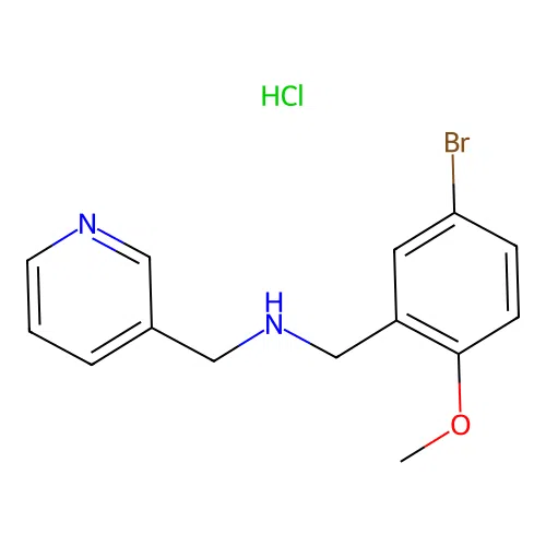 N-(5-bromo-2-methoxybenzyl)-1-(pyridin-3-yl)methanamine hydrochloride structure