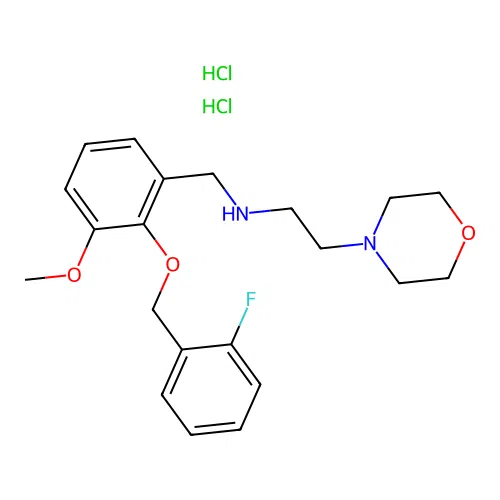 N-(2-((2-fluorobenzyl)oxy)-3-methoxybenzyl)-2-morpholinoethanamine dihydrochloride structure