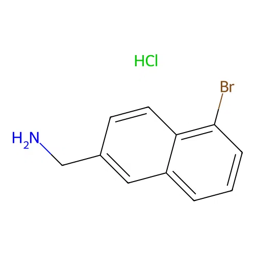 (5-Bromonaphthalen-2-yl)methanamine;hydrochloride structure