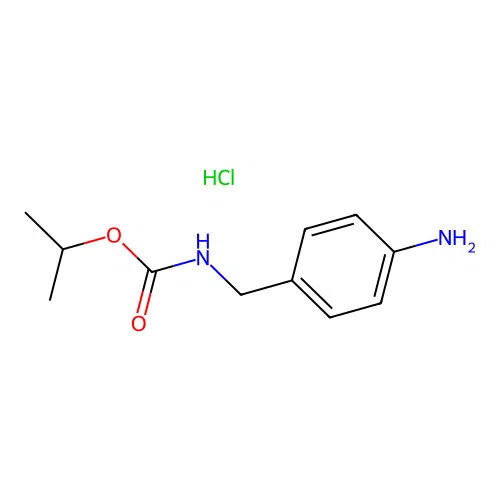 propan-2-yl N-[(4-aminophenyl)methyl]carbamate hydrochloride structure
