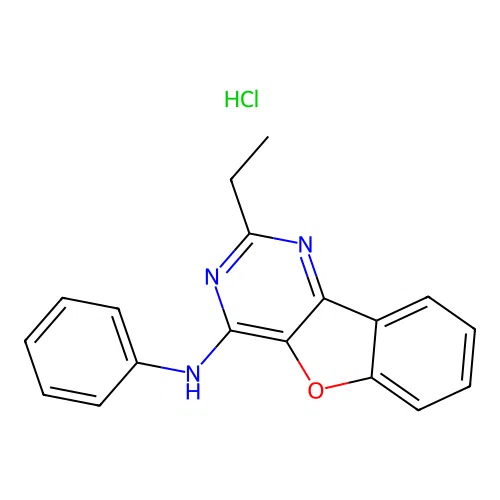 2-ethyl-N-phenylbenzofuro[3,2-d]pyrimidin-4-amine hydrochloride structure