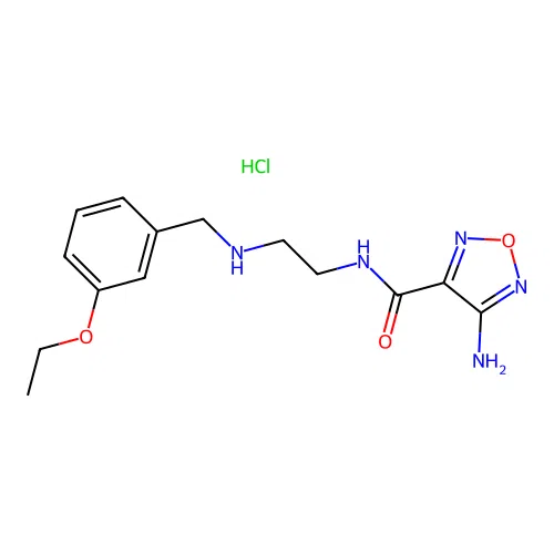 4-amino-N-(2-((3-ethoxybenzyl)amino)ethyl)-1,2,5-oxadiazole-3-carboxamide hydrochloride structure