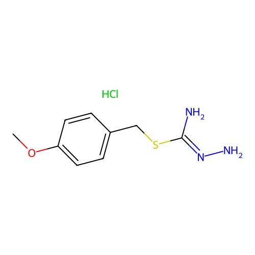 (4-methoxyphenyl)methyl N'-aminocarbamimidothioate;hydrochloride structure