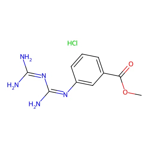 Methyl 3-[[amino-(diaminomethylideneamino)methylidene]amino]benzoate Hydrochloride structure