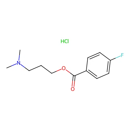 3-(Dimethylamino)propyl 4-fluorobenzoate hydrochloride structure