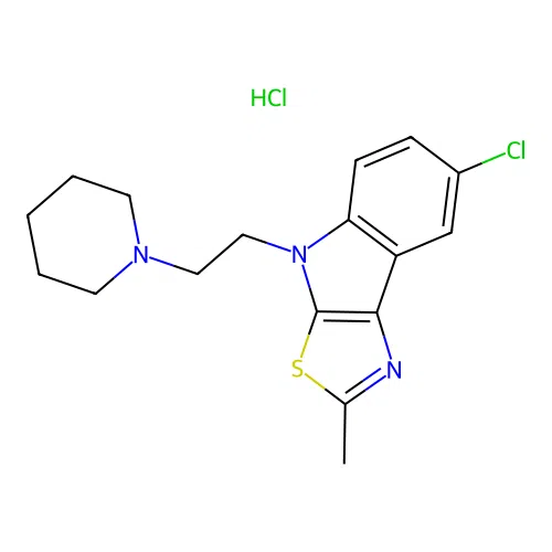 7-Chloro-2-methyl-4-(2-piperidin-1-yl-ethyl)-4H-thiazolo[5,4-b]indole structure