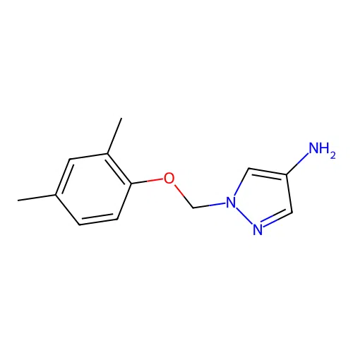 1-[(2,4-dimethylphenoxy)methyl]-1H-pyrazol-4-amine structure