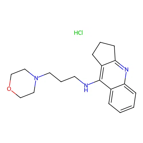 (3-morpholin-4-ylpropyl)-1,2,3-trihydrocyclopenta[2,1-b]quinolin-9-ylamine, ch loride structure