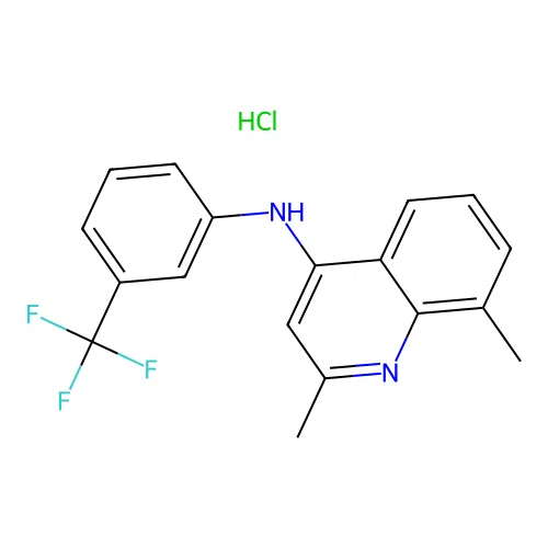 2,8-dimethyl-N-(3-(trifluoromethyl)phenyl)quinolin-4-amine hydrochloride structure