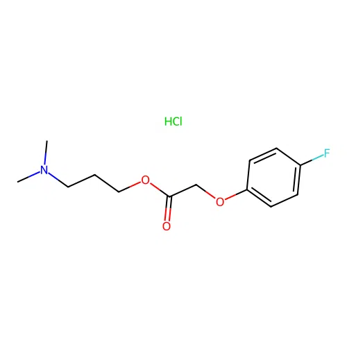 3-(Dimethylamino)propyl 2-(4-fluorophenoxy)acetate hydrochloride structure