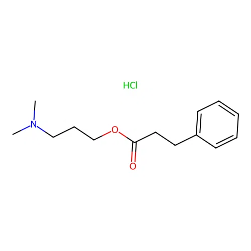 3-(Dimethylamino)propyl 3-phenylpropanoate hydrochloride structure