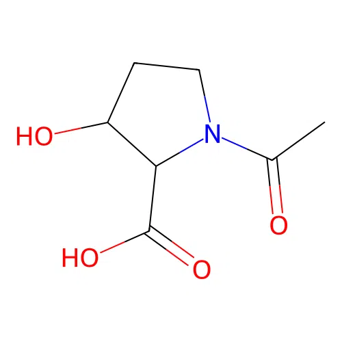 1-Acetyl-3-hydroxypyrrolidine-2-carboxylic acid structure