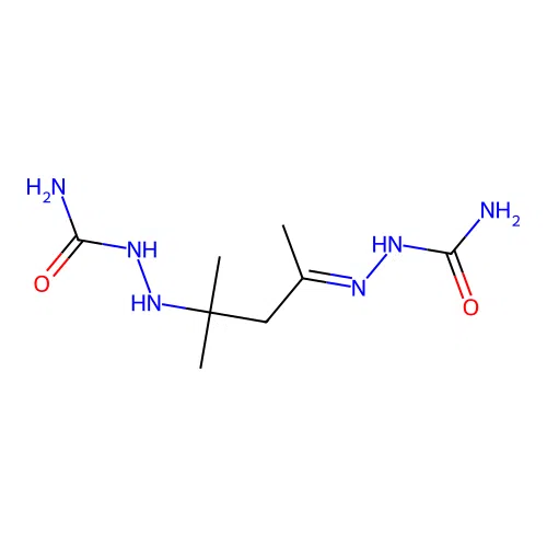 4-methyl-4-semicarbazido-pentan-2-one semicarbazone structure