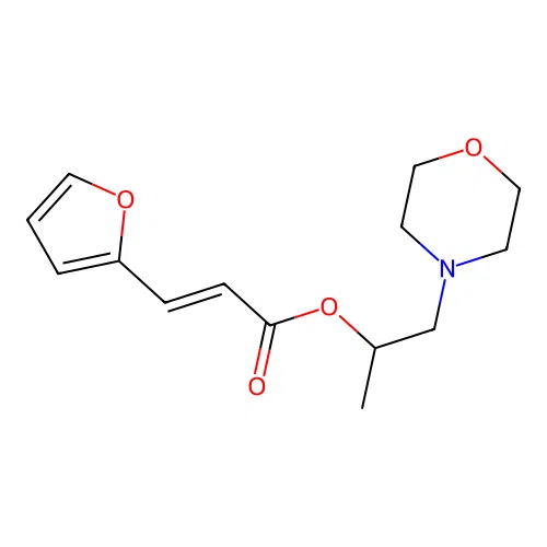 1-(morpholin-4-yl)propan-2-yl (2E)-3-(furan-2-yl)prop-2-enoate structure