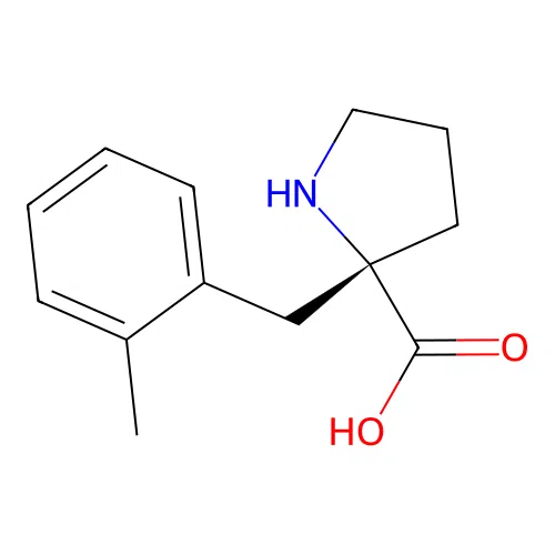 (2S)-2-[(2-methylphenyl)methyl]pyrrolidine-2-carboxylic acid structure