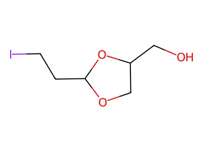 2-(2-Iodoethyl)-1,3-dioxolane-4-methanol structure