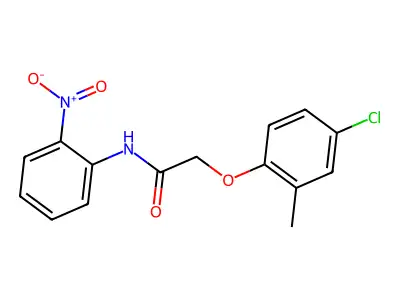 2-(4-chloro-2-methylphenoxy)-N-(2-nitrophenyl)acetamide structure