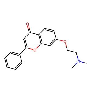 7-(2-Dimethylamino-ethoxy)-2-phenyl-chromen-4-one structure