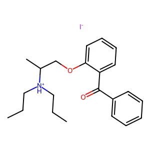 Benzophenone, 2-(2-(dipropylamino)propoxy)-, hydriodide structure