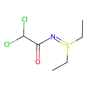 N-(Dichloroacetyl)-S,S-diethylsulfilimine structure
