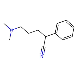 Valeronitrile, 5-(dimethylamino)-2-phenyl- structure
