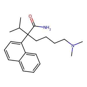 1-Naphthaleneacetamide, alpha-(4-(dimethylamino)butyl)-alpha-isopropyl- structure