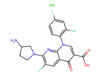 Tosufloxacin hydrochloride structure