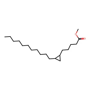 Methyl 5-(2-undecylcyclopropyl)pentanoate structure