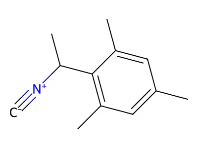 2-(1-Isocyanoethyl)-1,3,5-trimethylbenzene structure