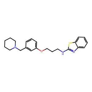 N-(3-(3-(1-Piperidinylmethyl)phenoxy)propyl)-2-benzothiazolamine structure