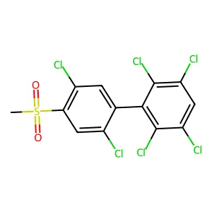 1,1'-Biphenyl, 2,2',3,5,5',6-hexachloro-4'-(methylsulfonyl)- structure