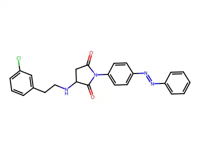 2,5-Pyrrolidinedione, 3-[[2-(3-chlorophenyl)ethyl]amino]-1-[4-(2-phenyldiazenyl)phenyl]- structure