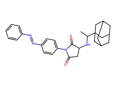 3-{[1-(1-ADAMANTYL)ETHYL]AMINO}-1-{4-[(Z)-2-PHENYL-1-DIAZENYL]PHENYL}DIHYDRO-1H-PYRROLE-2,5-DIONE structure