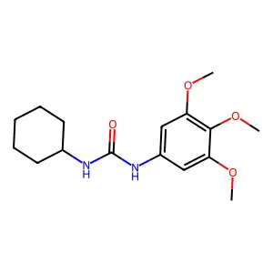 N'-Cyclohexyl-N-(3,4,5-trimethoxyphenyl)carbamimidic acid structure