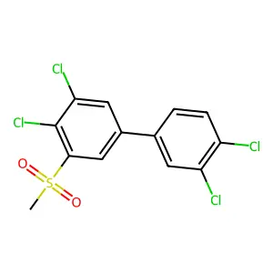 3-Methylsulfonyl-4,5,3',4'-tetrachlorobiphenyl structure