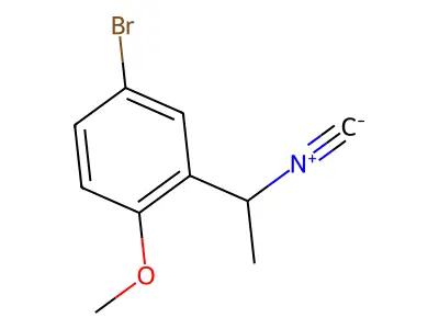 4-Bromo-2-(1-isocyanoethyl)-1-methoxybenzene structure