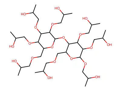 Hydroxyethyl cellulose structure