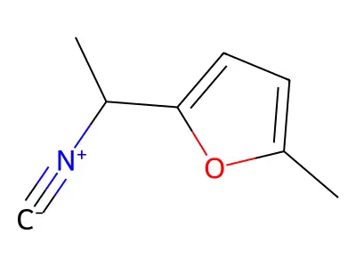 2-(1-Isocyanoethyl)-5-methylfuran structure
