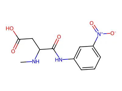 N~2~-methyl-N-(3-nitrophenyl)-alpha-asparagine structure