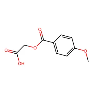 Benzoic acid, 4-methoxy-, carboxymethyl ester structure