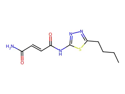 N'-(5-butyl-1,3,4-thiadiazol-2-yl)but-2-enediamide structure