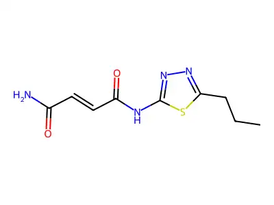N'-(5-propyl-1,3,4-thiadiazol-2-yl)but-2-enediamide structure