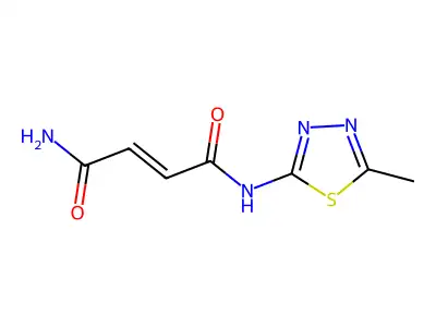 N'-(5-methyl-1,3,4-thiadiazol-2-yl)but-2-enediamide structure