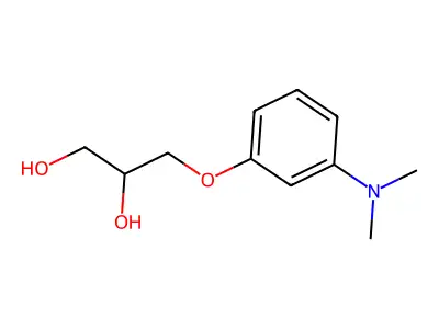 1,2-Propanediol, 3-(m-(dimethylamino)phenoxy)- structure