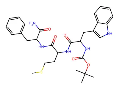 Boc-Trp-Met-Phe amide structure
