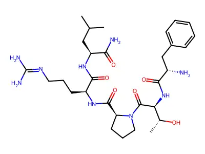 L-Phenylalanyl-L-threonyl-L-prolyl-L-arginyl-L-Leucinamide structure