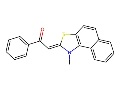 Ethanone, 2-(1-methylnaphtho[1,2-d]thiazol-2(1h)-ylidene)-1-phenyl- structure